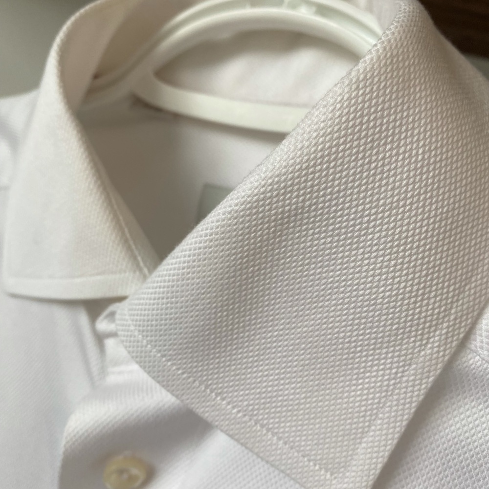 ETON Contemporary Fit White Royal Oxford Mens Long Sleeve Dress Shirt